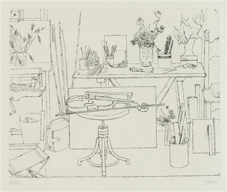 Renzo Biasion (Treviso1914 - Firenze 1996), “Interno”, 1976.