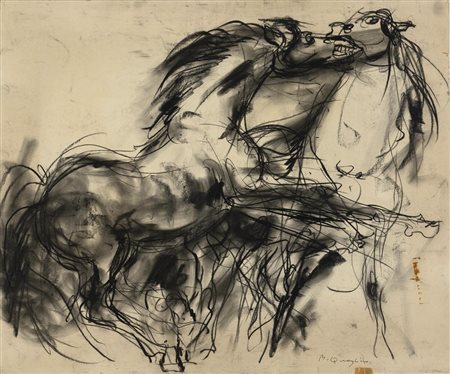 Massimo Quaglino (Refrancore 1899 – Torino 1982), “Cavalli”.