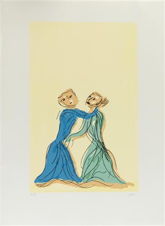 Virgilio Guidi (Roma 1891 - Venezia 1984), “L’incontro”.