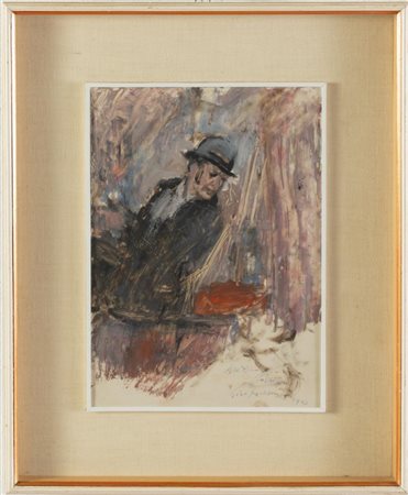 Gino Marzocchi (Molinella 1895 - Bologna 1991), “Ritratto maschile”, 1965.