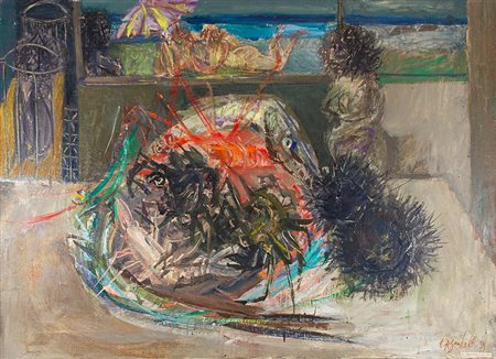Ercole Pignatelli, Natura morta di mare, 1959
