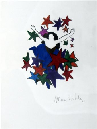 LODOLA MARCO (Dorno Pavia 1955) "Senza titolo" Tecnica mista su carta cm. H:...