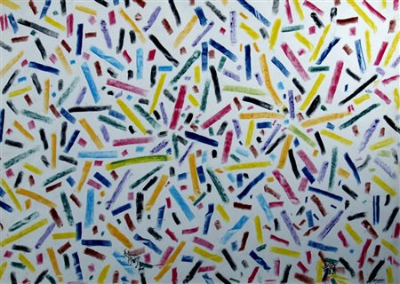 FABBRI AGENORE (Barba 1911 - Savona 1998) "Senza titolo" Pastelli su carta...