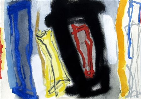 ESPOSITO ENZO (Benevento 1946) "Solenas" 1988 Tecnica mista su carta cm. H:...