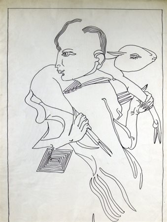 BRINDISI REMO (Roma 1918 - Lido di Spina 1996) "Il pastore" 1975 China su...