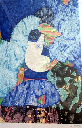 DOVA GIANNI (Roma 1925 - Pisa 1991) "Senza titolo" Litografia su carta cm. H:...