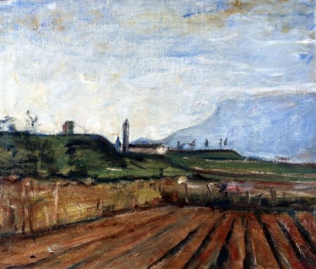 TOSI ARTURO (Busto Arsizio 1871 - Milano 1956) "Paesaggio" Olio su tela cm....