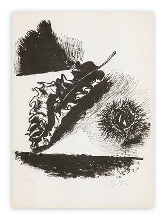 RENATO GUTTUSO (1912-1987) - Foglia e riccio di castagna, 1966
