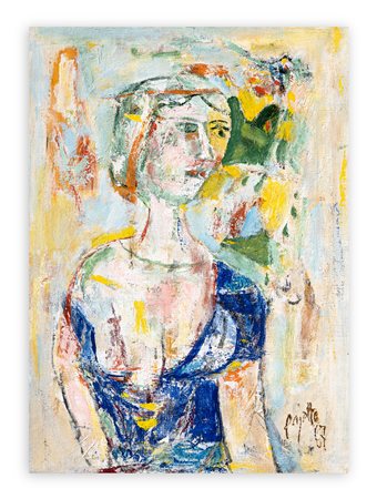 GUIDO PAJETTA (1898-1987) - Donna in blu, 1967