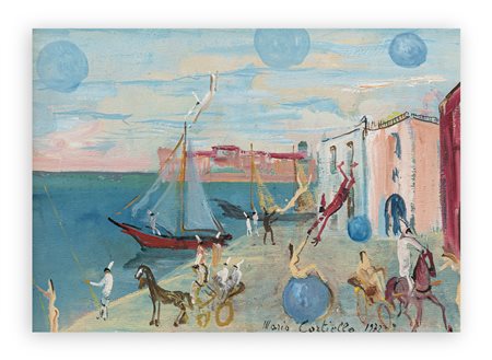 MARIO CORTIELLO (1907-1982) - Pulcinella a Ischia, 1972