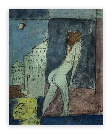 FRANCO ROGNONI (1913-1999) - interno esterno, 1985