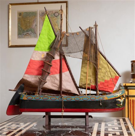 Modellino di imbarcazione, XIX secolo, realizzato nel 1920 circa
