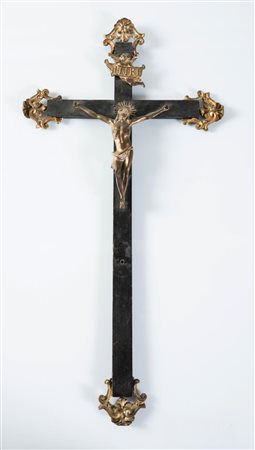 Crocifisso in legno ebanizzato,  Emilia, prima metà del XVIII secolo