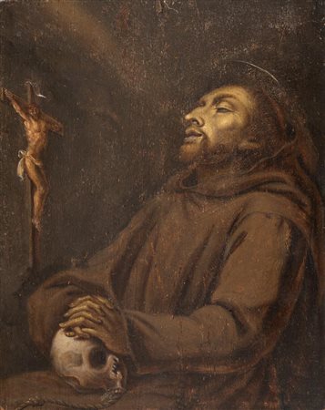 Giuseppe Maria Crespi (1665-1747) detto lo Spagnolo, attribuito. San Francesco in estasi