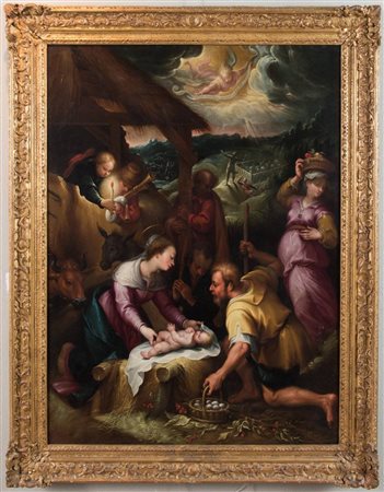 Denijs Calvart o Calvaert detto Dioniso fiammingo (1549-1619), Adorazione dei pastori