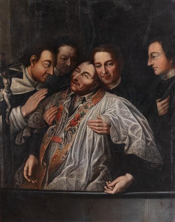 Maestro del XVIIII secolo, Scena con religiosi