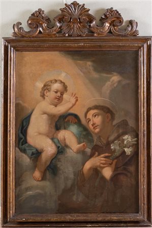 Maestro emiliano del XVIII secolo, Sant'Antonio con Gesù bambino