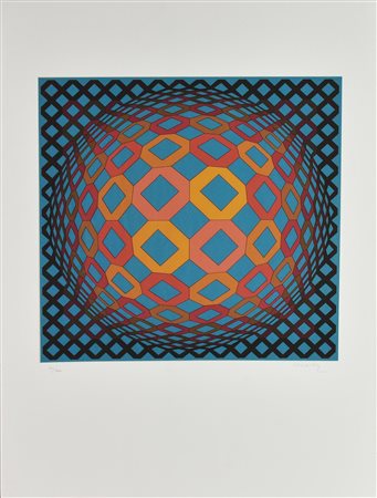 Victor Vasarely (1908 - 1997) SENZA TITOLO stampa tipografica, cm 70x50; es....