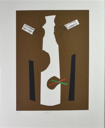 Bruno Munari (1907 - 1998) TEMPERA, 1987 serigrafia, cm 80x60; es, 56/150...