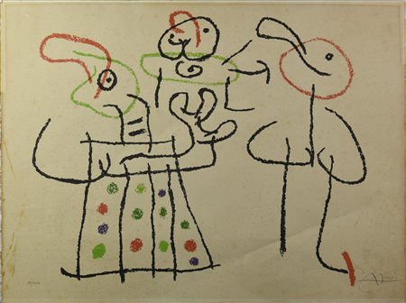 Joan Miro' (1893 - 1983) UBU AUX BALEARES, 1971 litografia su carta Arches,...