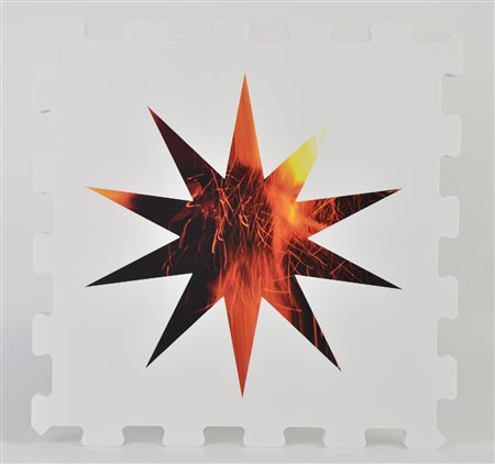 Fernando De Filippi (1940) STELLA DI FUOCO stampa UV su FX high quality...