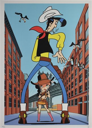 Philippe Grimaud UNLUCKY LUKE, 2021 stampa tipografica su carta...