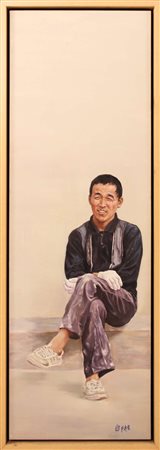 Li Wei, Senza titolo, 2010, olio su tela, cm 208,5x79,5