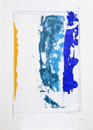 Mario Schifano, Senza titolo, anni Novanta, serigrafia materica, cm 70x50 -...