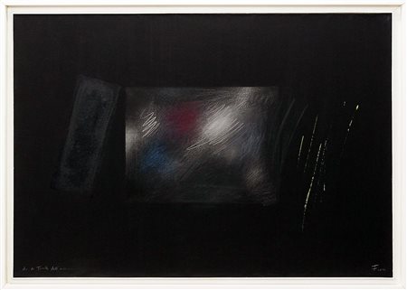Ennio Finzi, Senza titolo, 1980, tecnica mista su carta intelata, cm 70x100,...