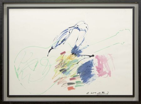 Giuseppe Chiari, Senza titolo, anni Duemila, tecnica mista su cartoncino, cm...