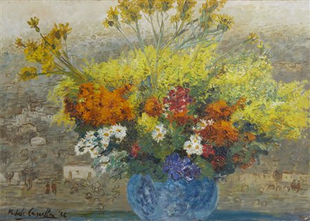 CASCELLA MICHELE (1892 - 1989) - FIORI DELL'ORTO, 1954.
