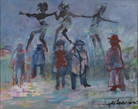 MACCARI MINO (1898 - 1989) - SENZA TITOLO (LA PATTUGLIA), 1977.