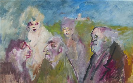 MACCARI MINO (1898 - 1989) - SENZA TITOLO (INCONTRI), 1984.