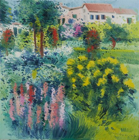 FACCINCANI ATHOS (n. 1951) - PAESAGGIO CON CASE.