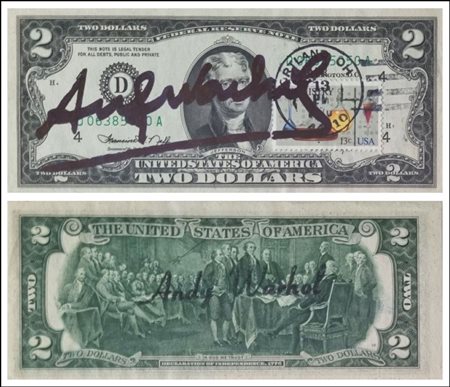 WARHOL ANDY Pittsburgh 1928 - New York 1987 "2 Dollars - D06385050A"