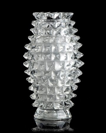 Vaso rostrato in vetro soffiato   Ercole Barovier (attribuito a)