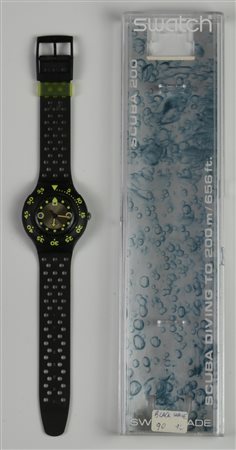 SWATCH SCUBA 200, 1992 mod. BLACK WAVE, cod. SDB102 anno 1992 Completo di...