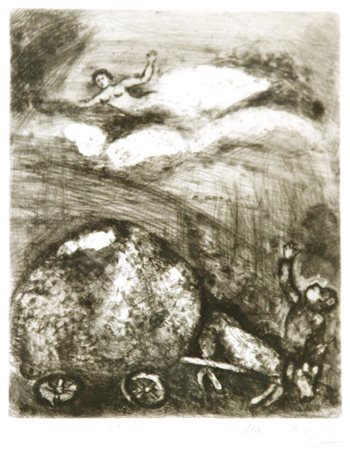 CHAGALL MARC Vitebsk (URSS) 1887 - 1985 Saint-Paul de Vence (F) "Le chartier...