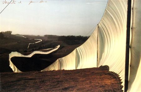 CHRISTO ET JEAN CLAUDE Gabrovo 1935 "Running fence - Sonoma and Marin...