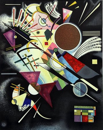 KANDINSKY WASSILY Russia 1866 - 1944 "Derier le miroir" 1924 33x27 litografia...