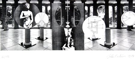 PAOLINI GIULIO Genova 1940 "Senza titolo" 1988 60x95 foglio, 26,5x70...