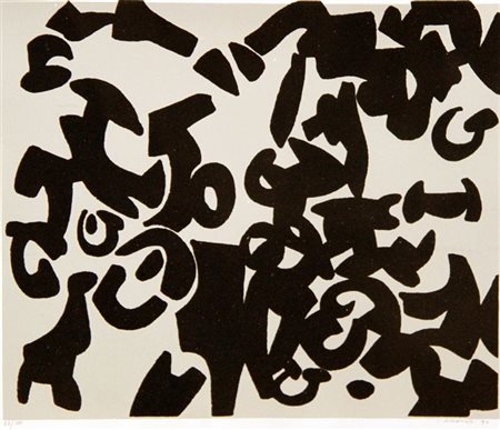 ACCARDI CARLA Trapani 1924 - 2014 Roma "Bianco e nero" 35x50 foglio, 31x38...