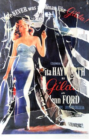 ROTELLA MIMMO Catanzaro 1918 - 2006 Milano "Gilda" 100x70 decollage,...