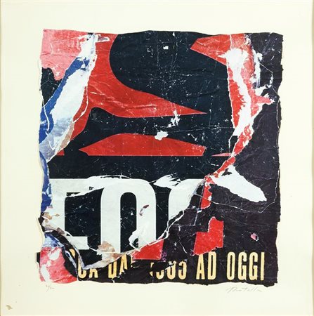 ROTELLA MIMMO Catanzaro 1918 - 2006 Milano "Senza titolo" 63x63 foglio, 50x48...