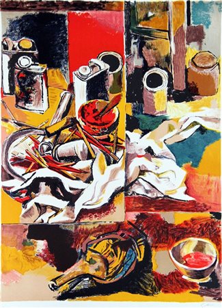 GUTTUSO RENATO Bagheria (PA) 1911 - 1987 Roma "Interno - Lo studio del...