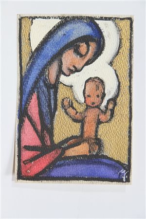 GOLIA (Eugenio Colmo) Torino 1885 - 1967 "Ecco il figlio" 1960 23x15,5...