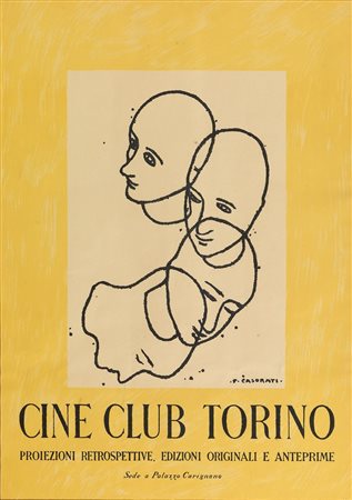 CASORATI FELICE Novara 1883 - 1963 Torino "Cine Club Torino" 1951 67x48...