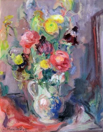 MICHELETTI MARIO Balzola Monferrato (AL) 1888 - 1975 Torino "Fiori" 1958...