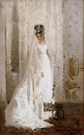 VIOTTI GIULIO Casale Monferrato (AL) 1845 - 1878 Torino "La sposa" 1872...