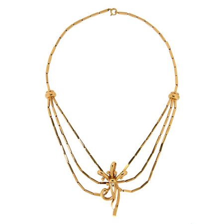 GIROCOLLO Girocollo in oro giallo composto da segmenti rigidi, nella parte...